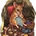 Knitting Mouse Signed Print