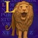 L Lion Alphabet Print 8x10 Signed