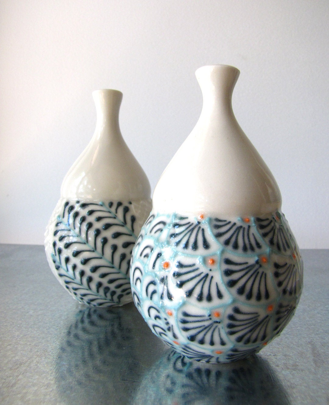 Peacock Green Bud Vase