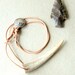 Deer Antler Necklace - antler tip - natural leather cord - buffalo head nickel clasp, woodland fashion, men