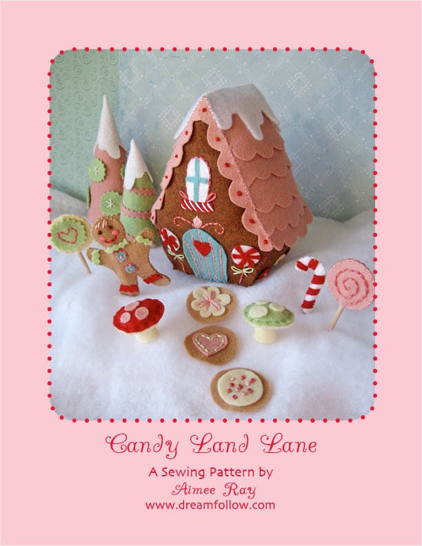 felt Candy Land Lane PDF pattern