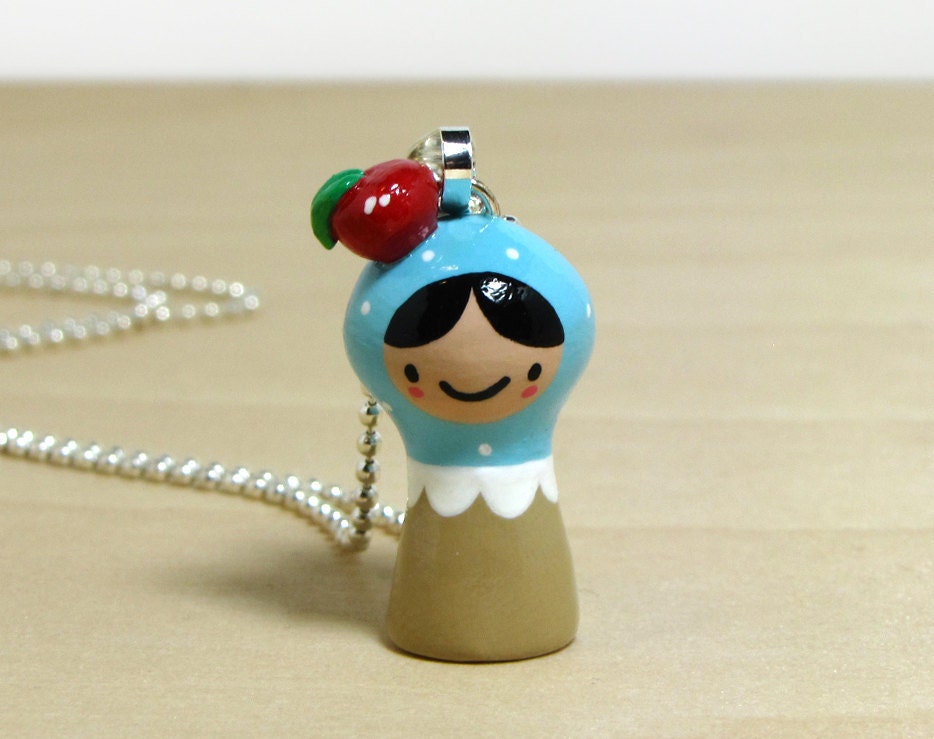 Red Apple Plini Doll Necklace