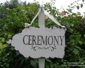 3 Directional Wedding Arrows, COCKTAILS Sign, CEREMONY Sign, RECEPTION Sign, Set of 3, 15x7.5