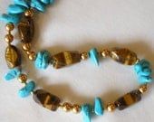 Turquoise and Tiger Eye Necklace