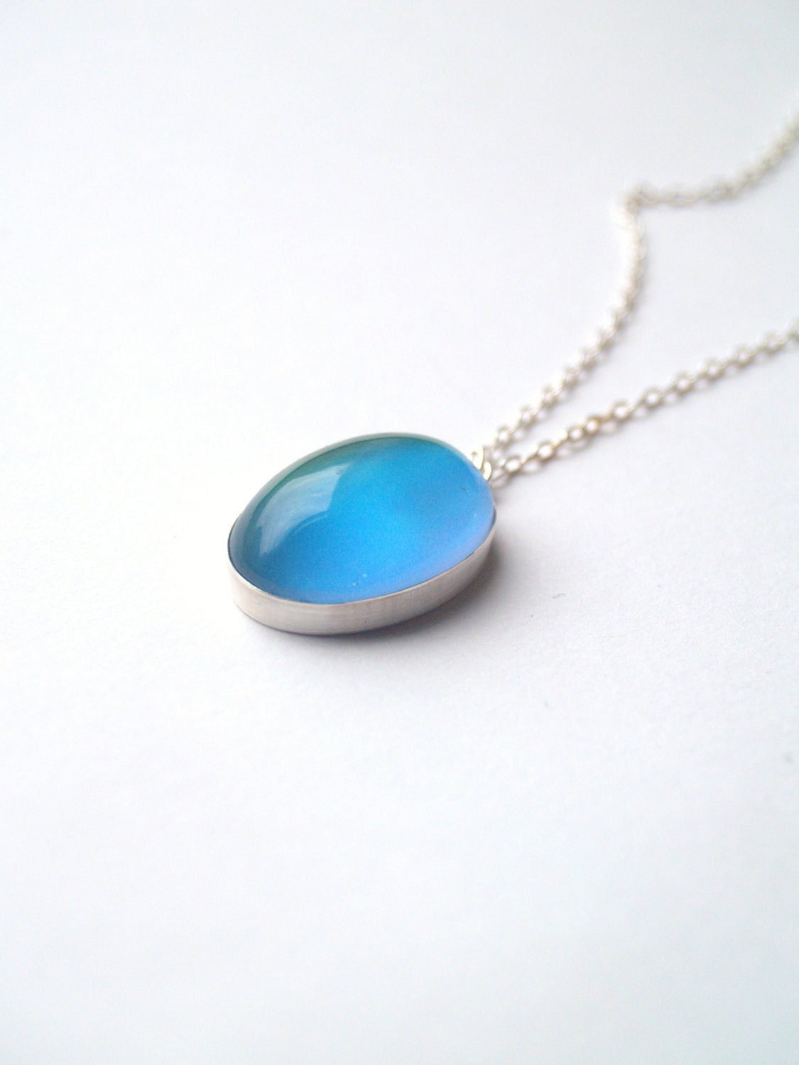 Mood Color Changing Necklace - Sterling Silver