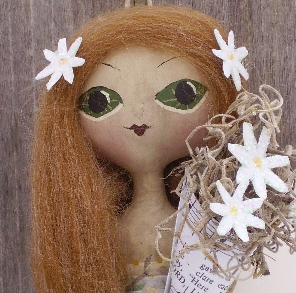 Primitive Folk Art Doll Daisy Spring