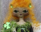 Irish Doll Primitive Folk Art St Patricks Day