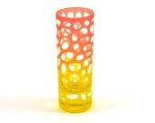 Shooter Glass - River Rocks - Orange and Yellow - Custom Painted Glassware - woodeyeglass Shooter Glass - River Rocks - Orange and Yellow - Custom Painted Glassware - woodeyeglass