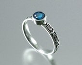 AUGUSTA 14K gold ring with 0.5ct Blue Diamond