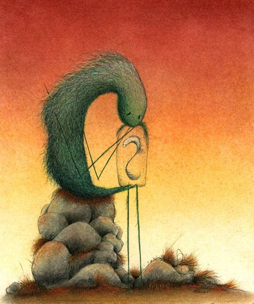 If Ever There Was One - fine art giclee print reproduction of an original watercolor and ink illustration