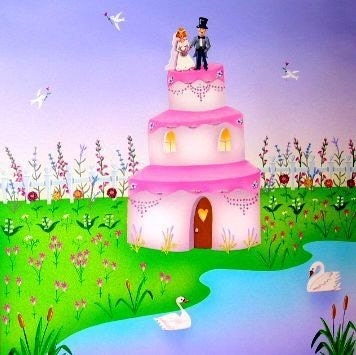 ART PRINT FRAMED wedding theme  Custom Framed 12in x 12in Art print by Valerie Walsh Home Baked