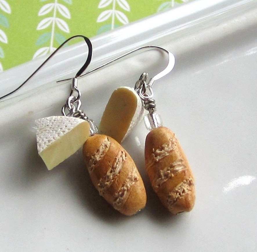 Baguette and Brie Earrings