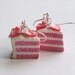 Strawberry Tea Layer Cake Earrings