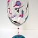 HAIR STYLIST GLASS - hand painted wine glass - hairstylist - hair dresser