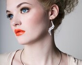 Spiral Earrings (white)