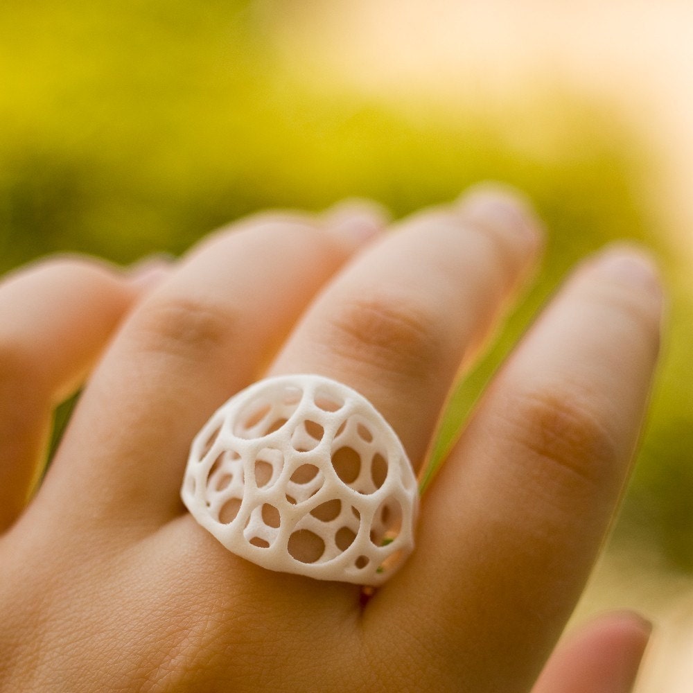 2-layer center ring (white) 3d-printed nylon