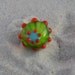 Lampwork Shank Style Button, Bracelet Closure, Handmade SRA LETEAM Glassymom