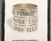 Hand Stamped Ring - Sterling Silver - Personalized Jewelry