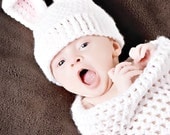 newborn photography prop bunny cocoon pod