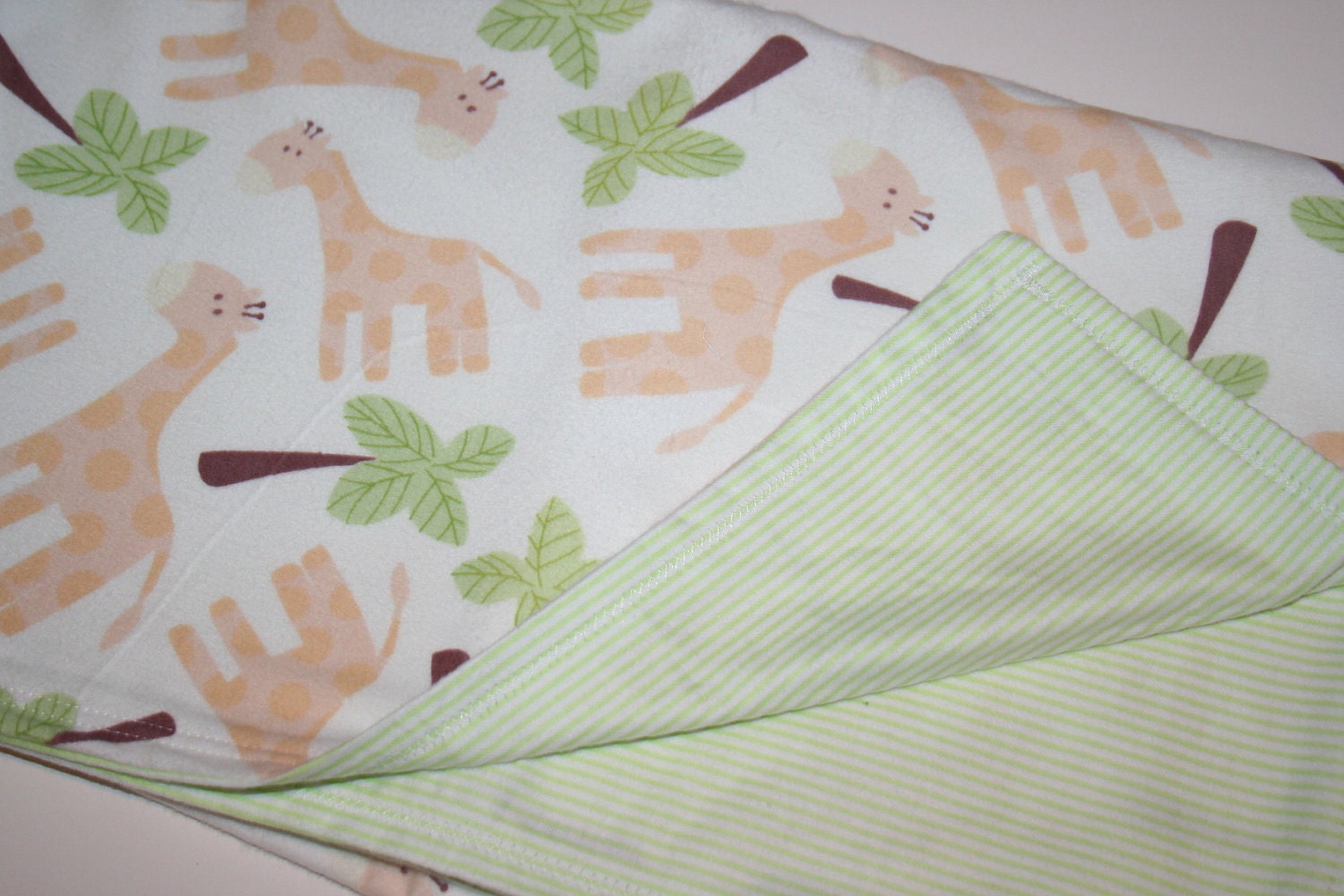 Giraffes - Baby Blanket - Flannel  - Swaddling