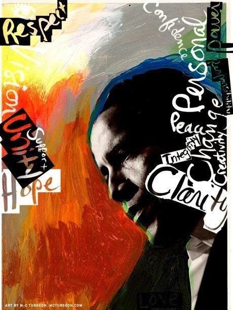 Obama Art. Large illustrated poster