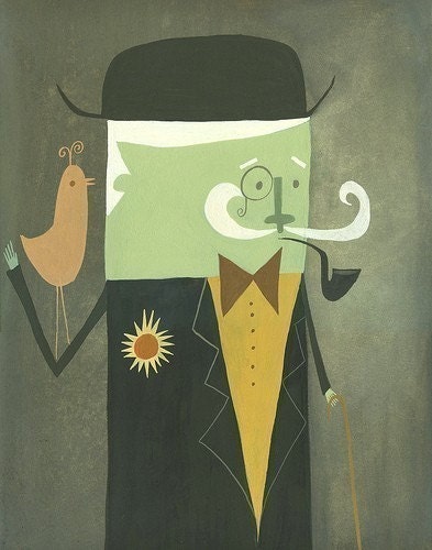 Sir Melvin Habadasher, your Knight in the Fight for good taste.  Limited edition print of an original painting by Matte Stephens