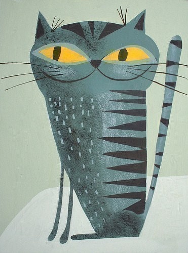 Krasner Kitty. 8.5x11 print by Matte Stephens.