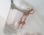 AstralArts- Copper & Pearl Opalescent Earrings