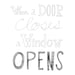 When a Door Closes a Window Opens 8x10 Typography Inspirational Quote Print