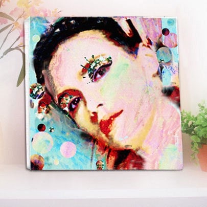 Retro Fashion Canvas, Fashion Illustration, Canvas Fashion Art, Painting Print, Pink, Teal,