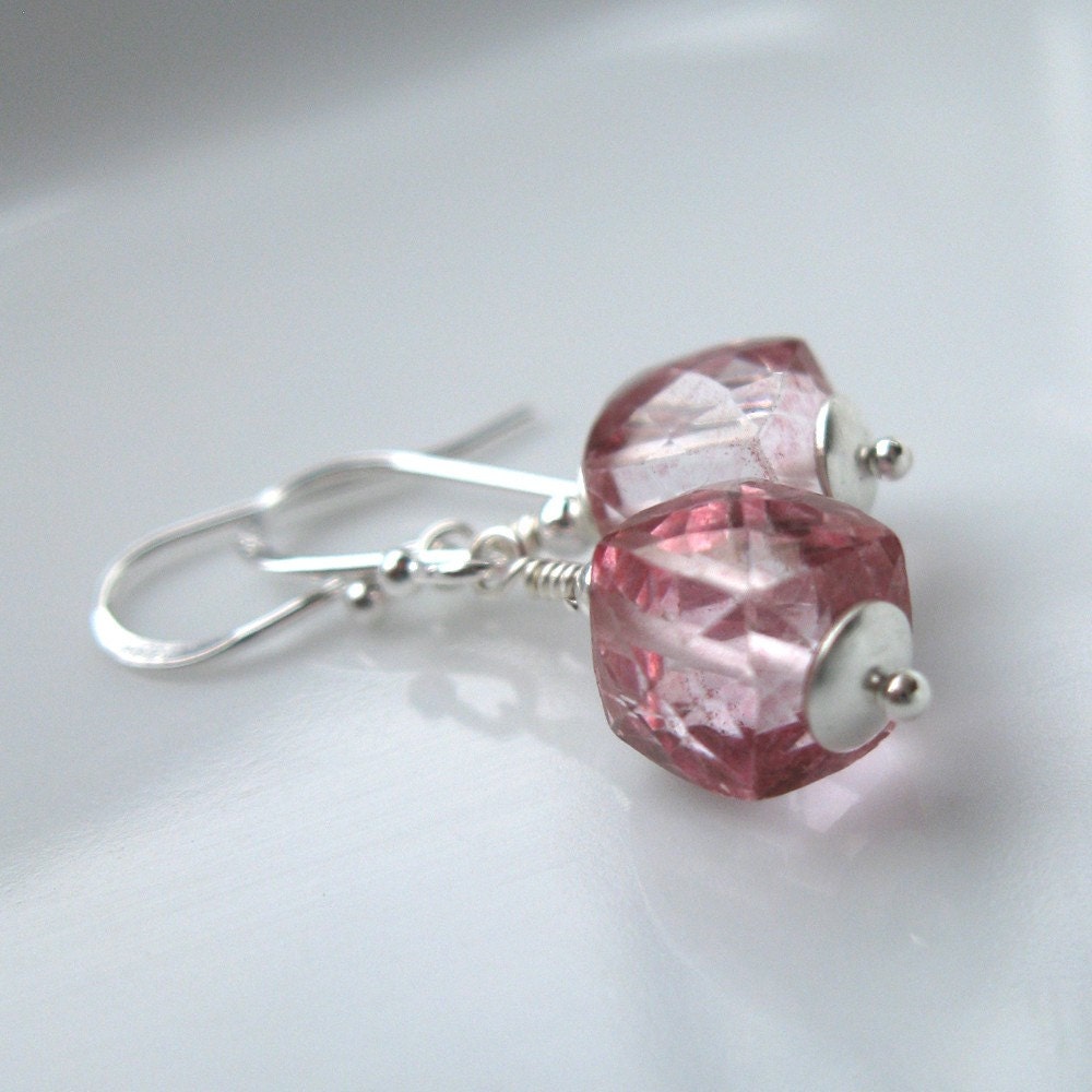 Love Especially gemstone earrings breast cancer awareness
