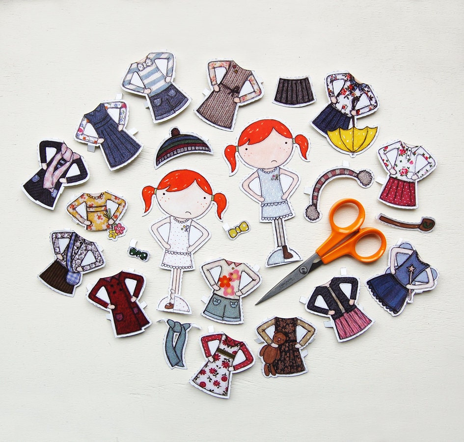Clara Paper Doll, Dress-up Clothes  - The Deluxe Set
