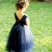 Flower Girl Dress Natural Navy