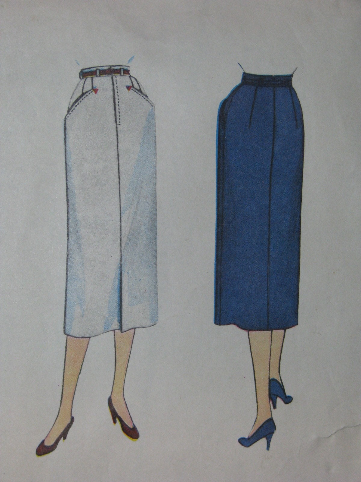 McCall's 3079, 1950s slim skirt