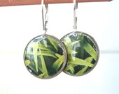 Dime Drop Earrings Emerald Green