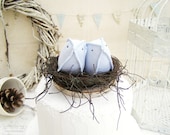 2 Mini Birds in Nest Wedding CHOOSE YOUR COLOUR/S Woodland Wedding Garden Wedding Barn Outdoor Weddings
