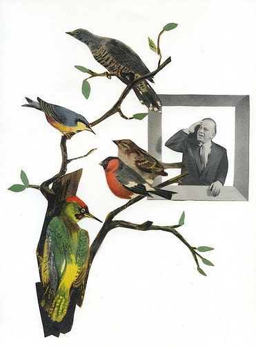 The world outside.  Limited edition print of an original collage by Vivienne Strauss.