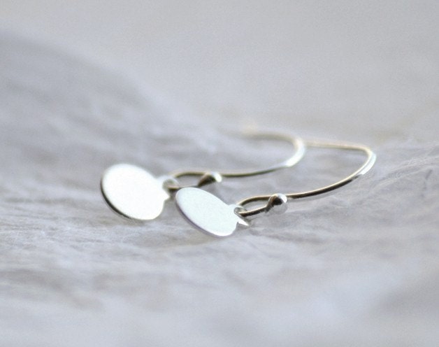 Sterling dot earrings - small simple silver everyday earrings - delicate jewelry - women gift