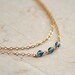 Royal - blue double layered gold filled necklace - delicate modern jewelry - edor