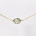 Kiwi - pale green oval Prehnite gem necklace - simple gemstone jewelry - edor