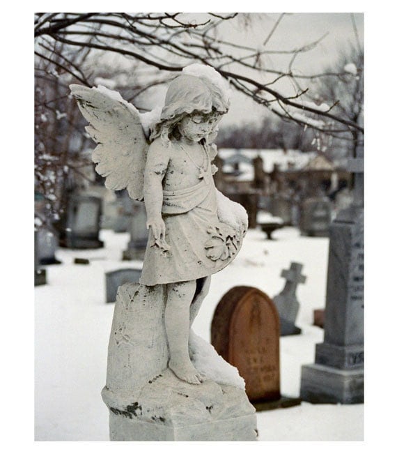 Gothic Winter Angel - Little Winter Angel - Silver Halide Film Metallic Photo
