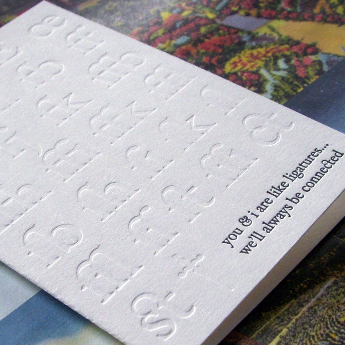 letterpress ligature connection
