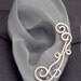 Silver VINES EAR PIN Earring - Single Sterling Handcrafted Ear Sweep Earring