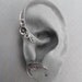 Sterling Flower and Leaf Ear Wrap - SPRING - Silver Ear Cuff Wrap