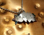 Whammo -- Comic Book Batman Charm Pendant on 18 inch Sterling Silver Chain