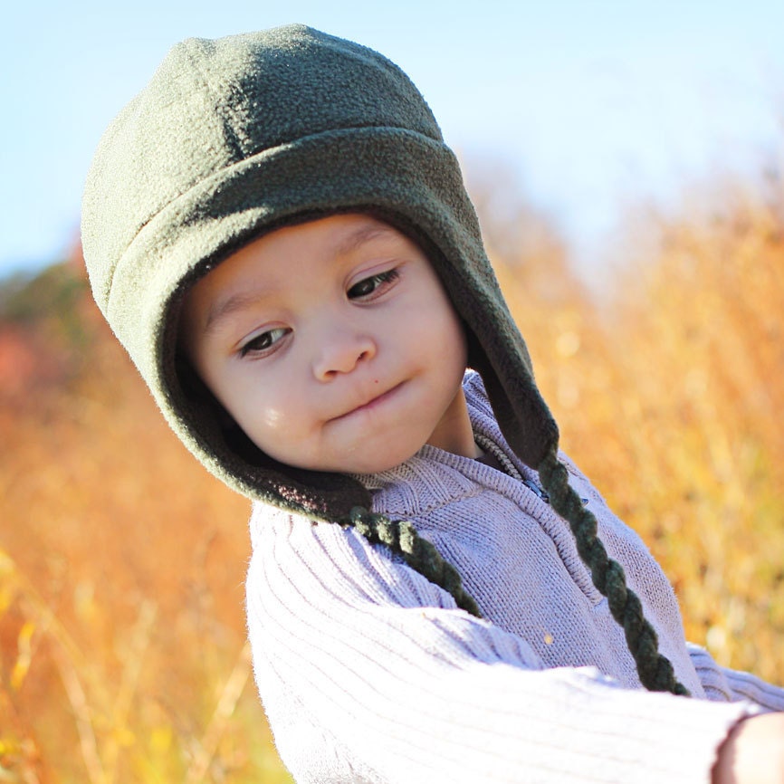Fleece Hat Pattern - Boys, Girls - Fleece Earflap Hats sewing pattern newborn - teen - PDF