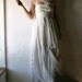 wedding dress in ivory white silk chiffon - outdoors beach wedding gown - organic fairy dress hippie boho wedding twenties style dress