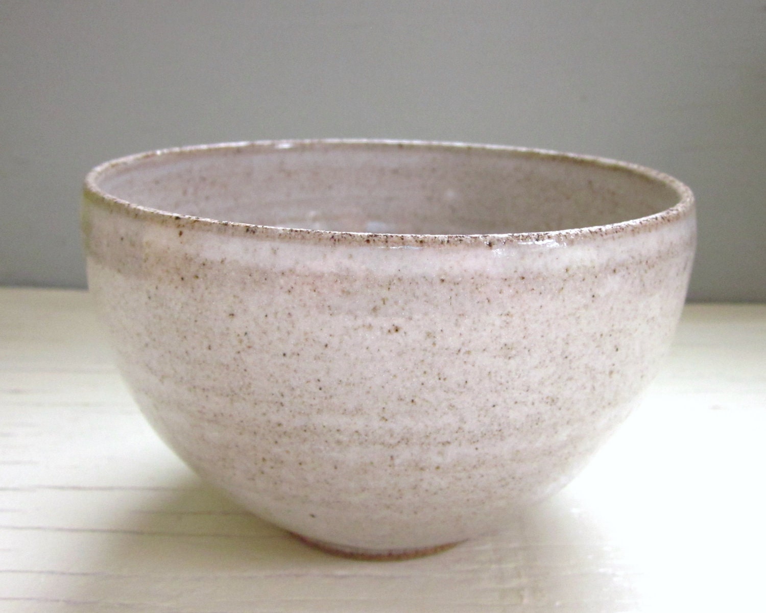 white cereal bowl soup bowl ice cream bowl stoneware ceramic pottery - ready to ship