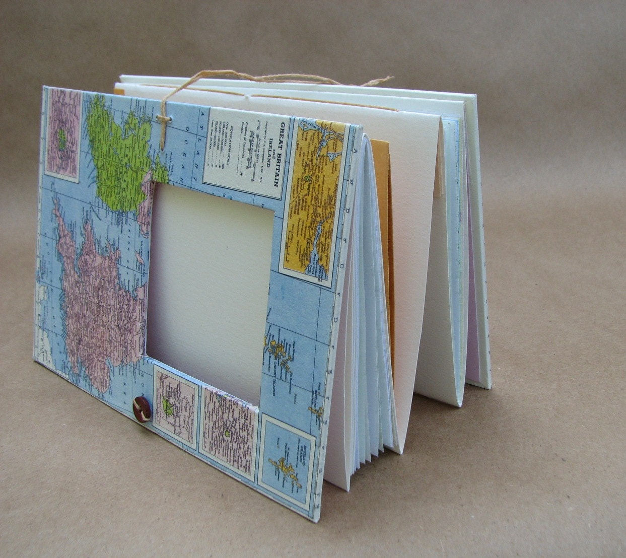 Great Britain Handmade Versatile Travel Journal for Art, Photos and Writing - Made to Order