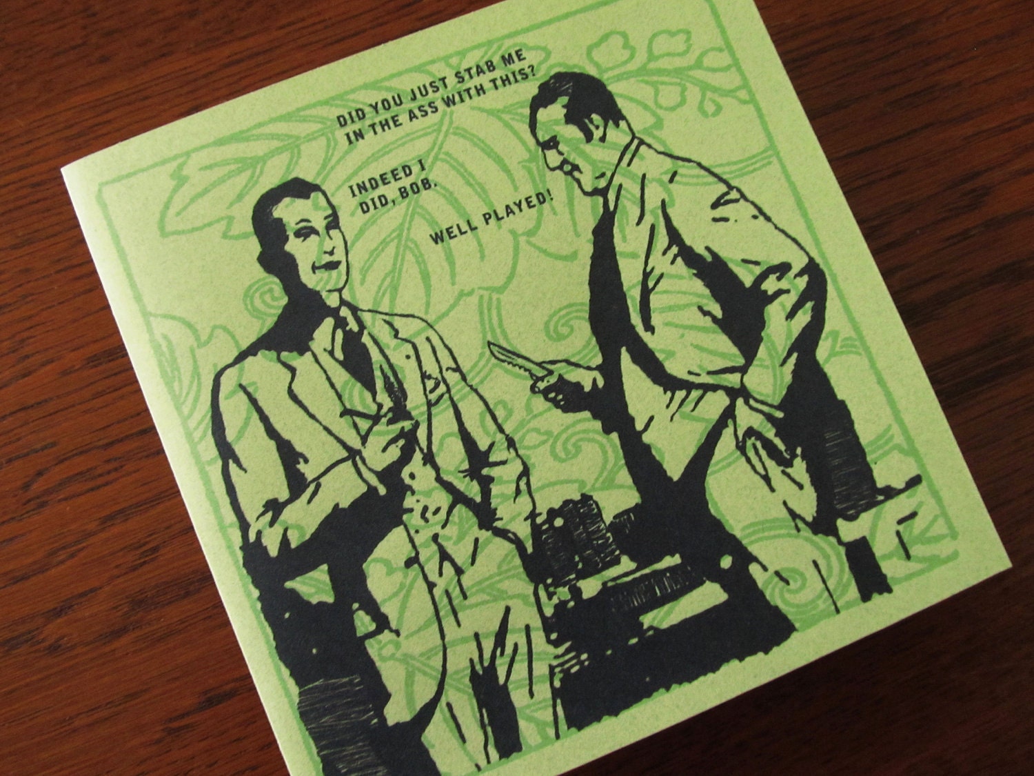Well Played. Bitter Satisfaction Retro Greeting Card